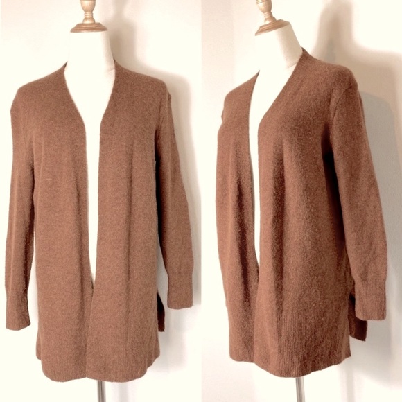 Madewell Tan Merino Alpaca Wool Blend Longline Cardi Cardigan Sweater - Picture 8 of 12